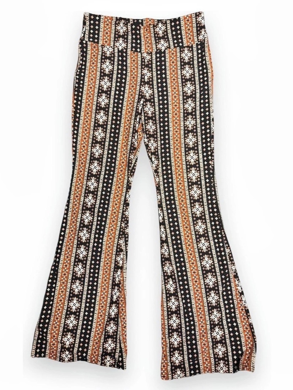 No Boundaries Women’s Retro Geometric Print Flare Pants – NWT
